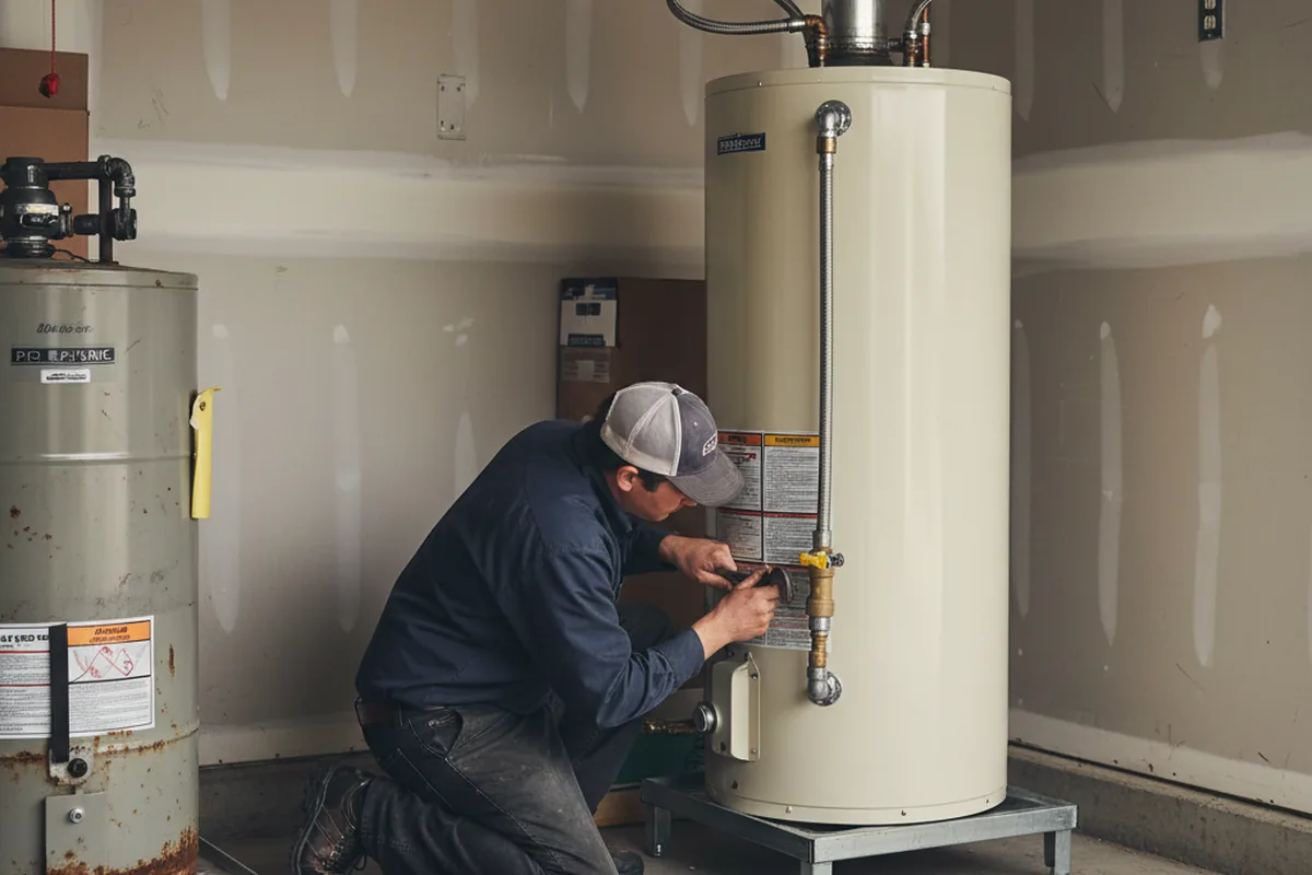 Water heater and shutoff valve replacement in Bethel