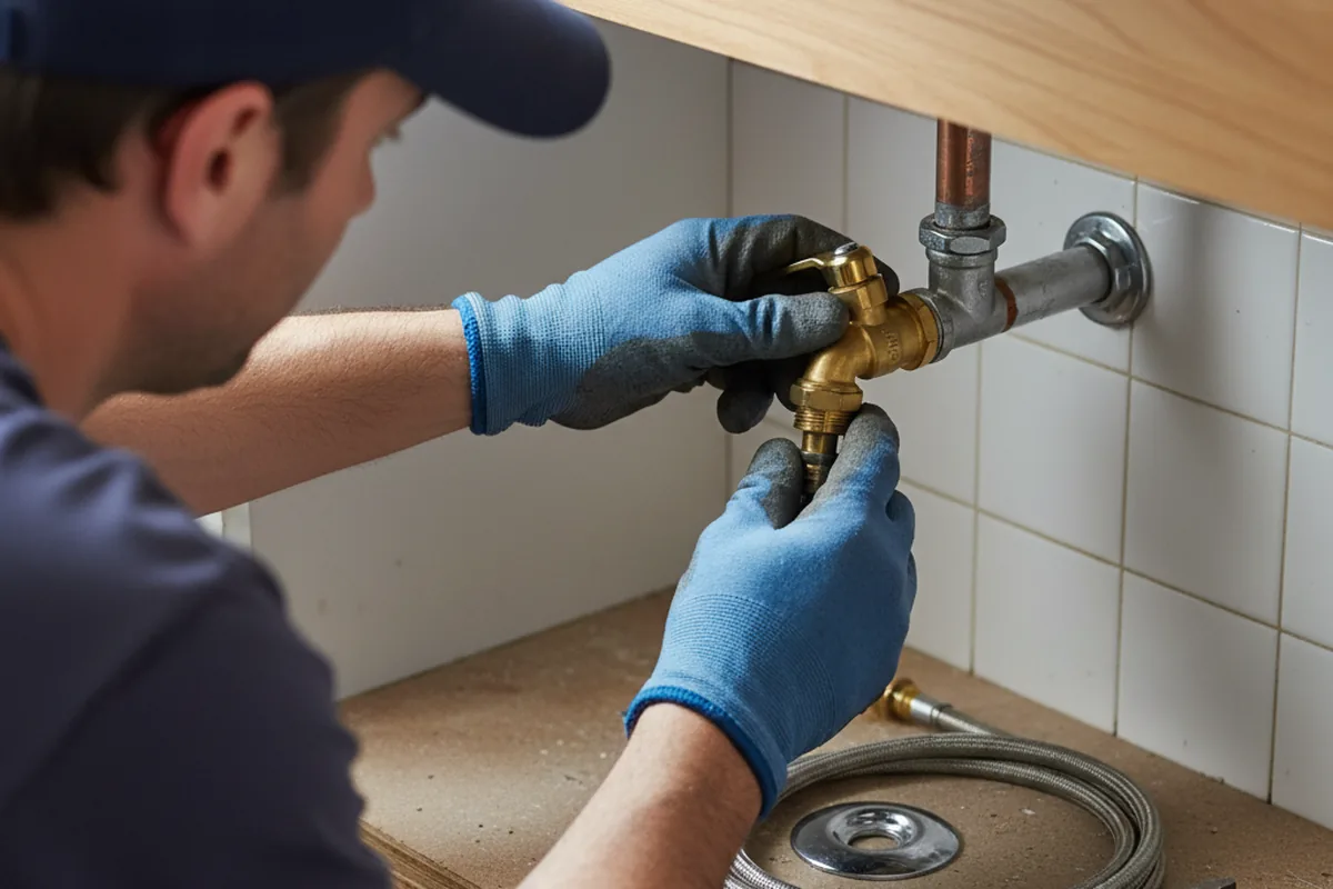 Shutoff valve and fitting work during Faucet and Fixture Repair in Bethel